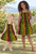Emma shirring dress print B Rasta