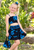 Hibiscus Elizabeth 4-piece inc handbag and headband Turquoise