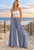 Sky Panel pants striped, blue white