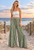 Sky Panel pants striped, Green white