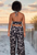 halter top and skirt pants set black print back wholesale from Australia