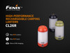 CL26R (Red) - Fenix 400 Lumen Rechargeable  Camping Lantern,  w/18650