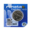 357 / 303 / SR44 - Renata   1.55V Silver Oxide Button Cell Battery (1 of C10)  