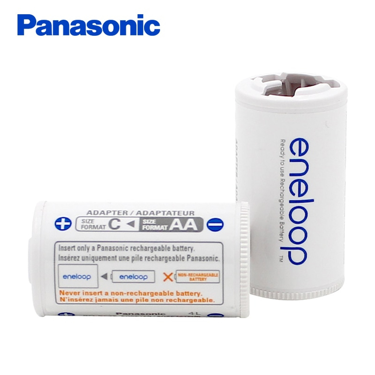 BQ-BS2E4SA - Eneloop C size Cell Spacer AA Battery Converters - 4 Pack