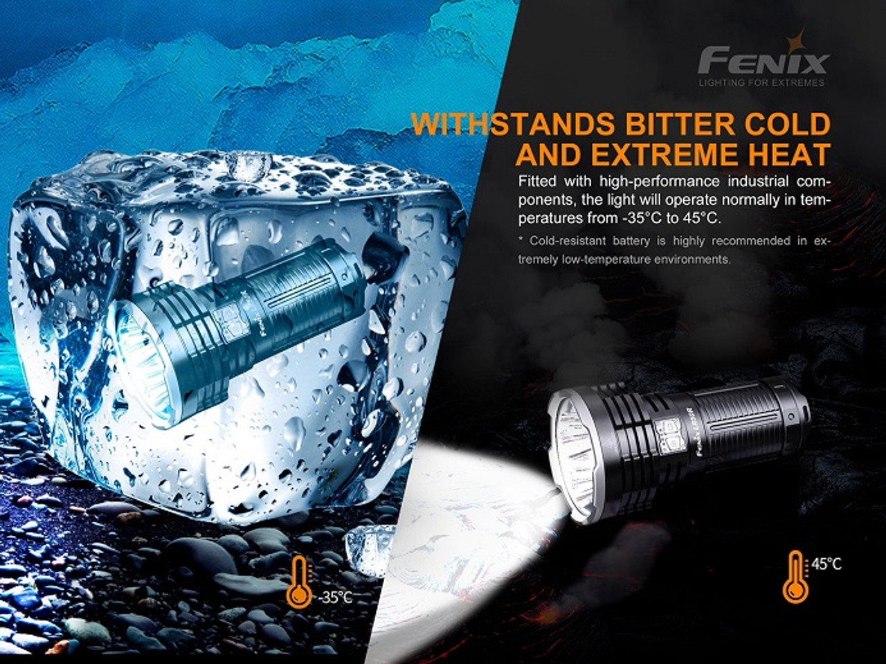 LR50R - Fenix 12,000 Lumen Rechargeable Flashlight
