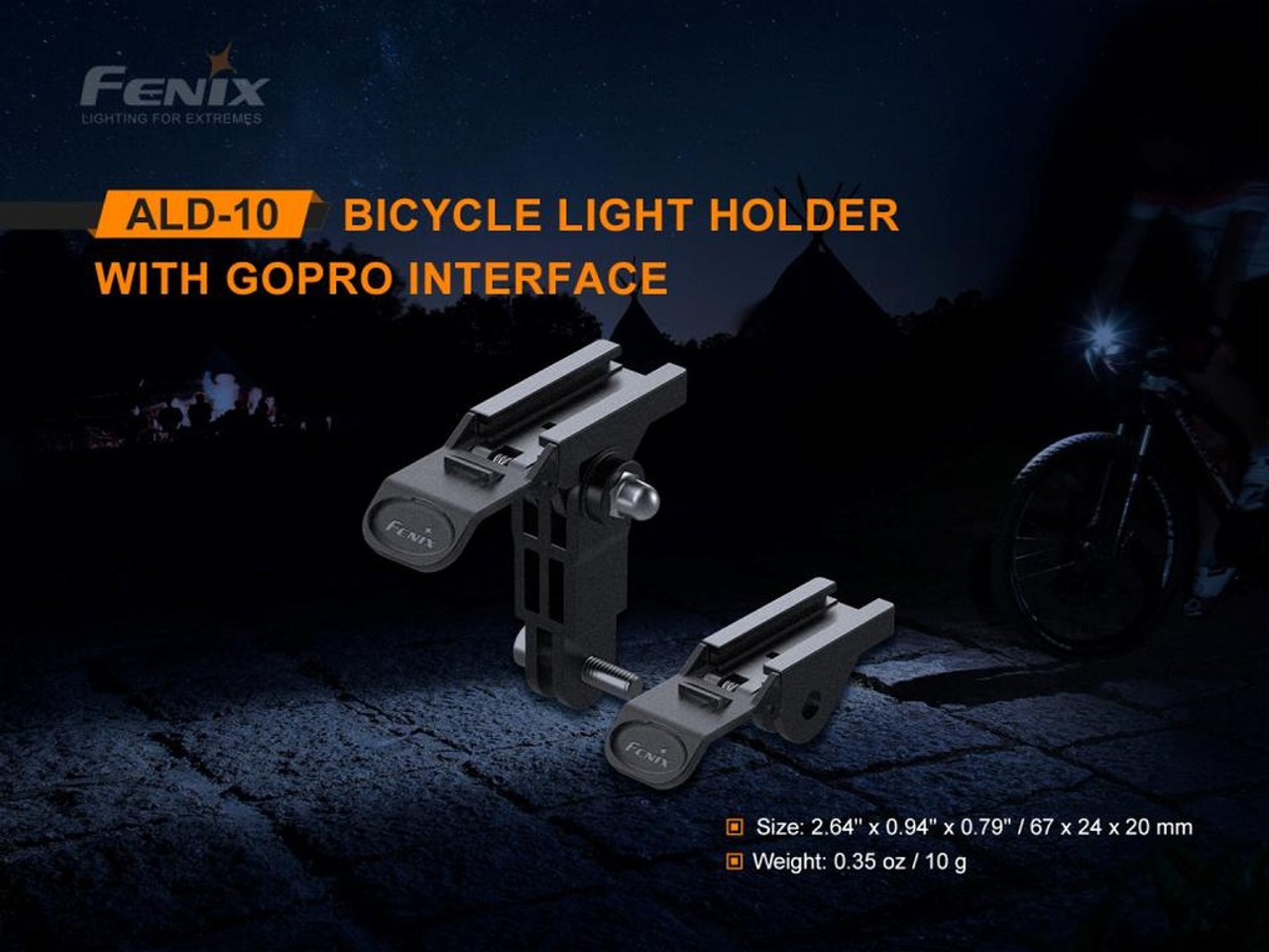 ALD-10 - Fenix Bike Light Holder With GoPro Interface