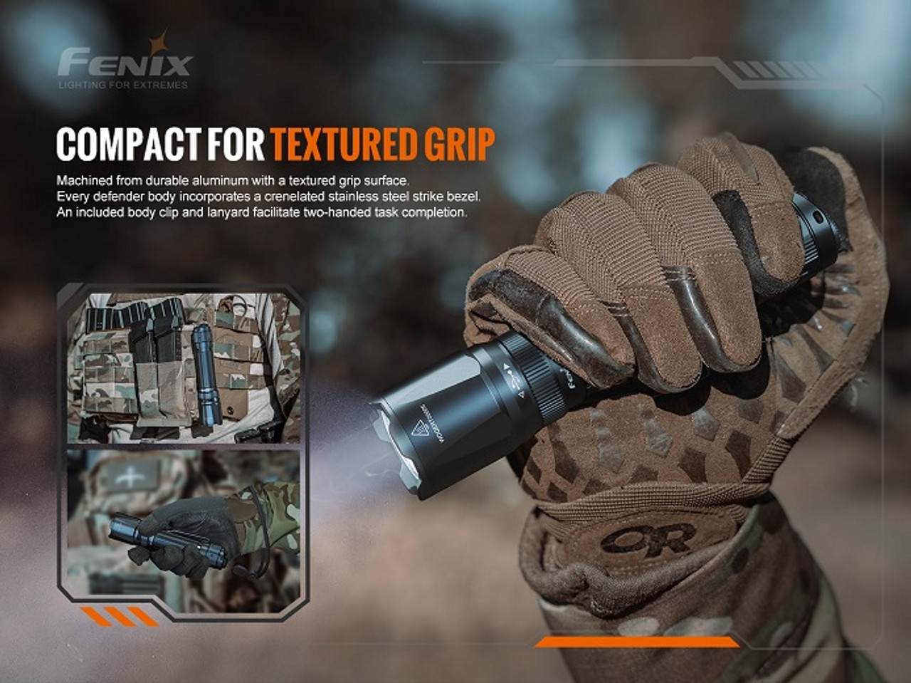 TK20R V2.0 - Fenix 3000 Lumen Rechargeable LED  Tactical Flashlight