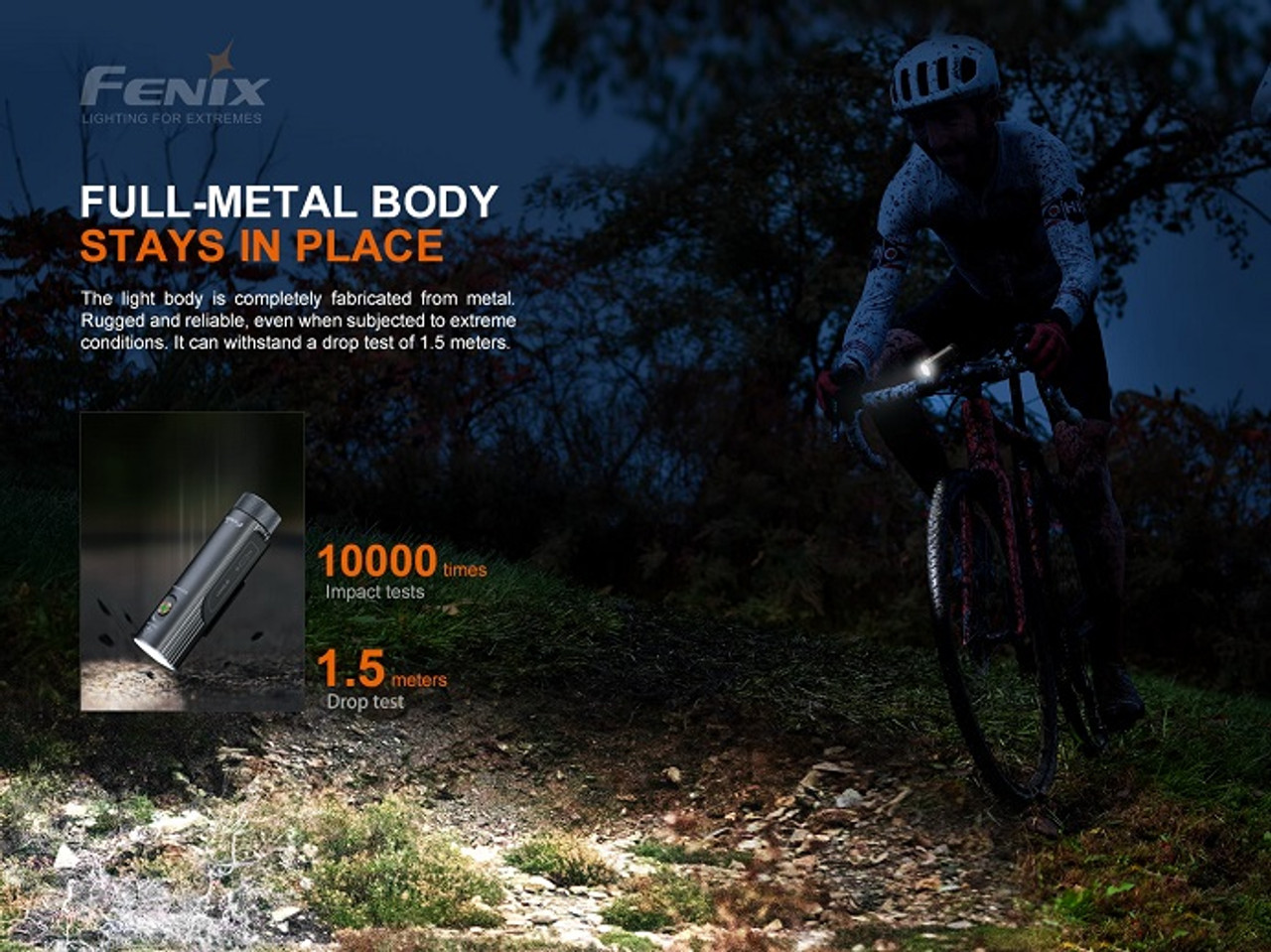 BC21R V3.0 (New) - Fenix 1200 Lumen Rechargeable LED Bike Light