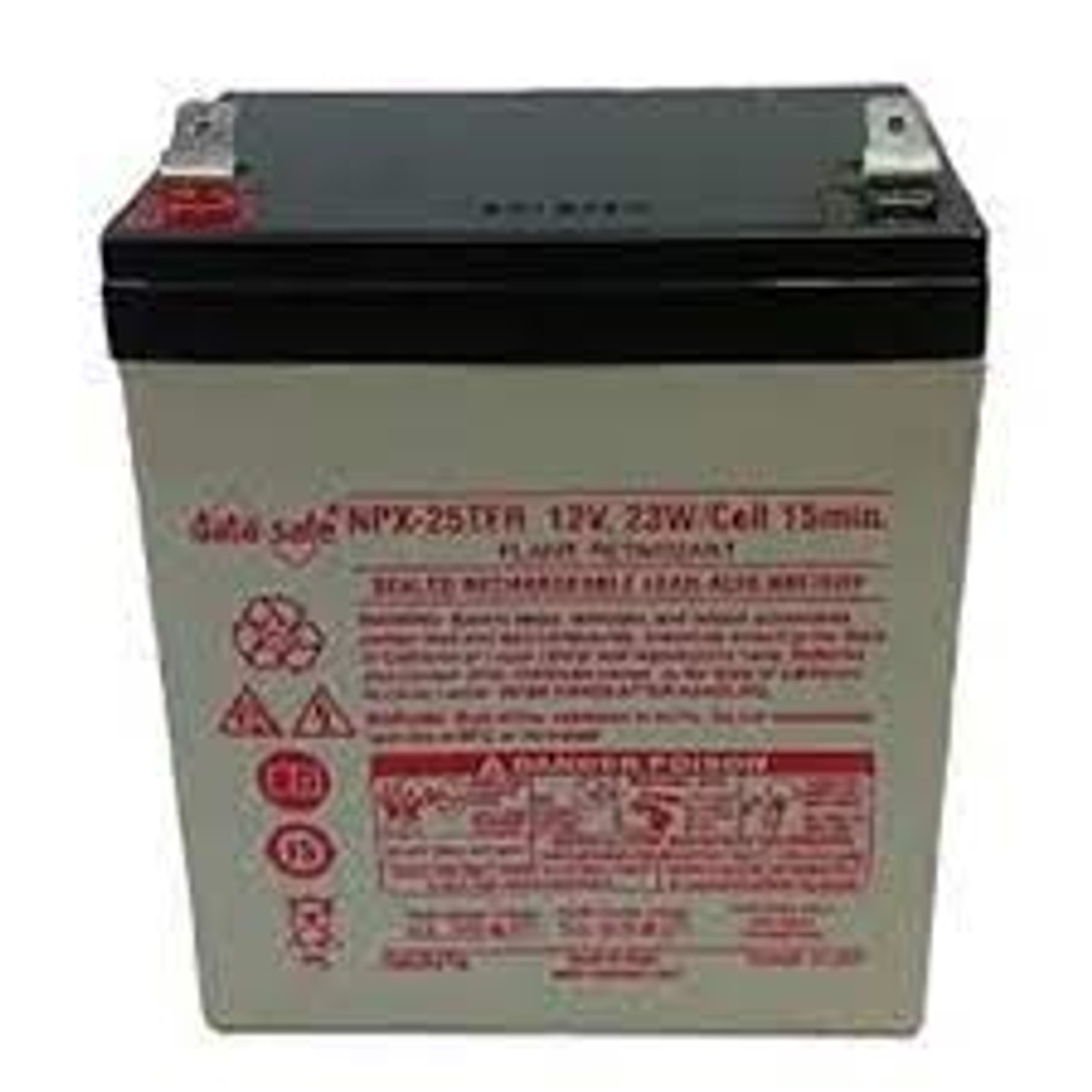 NPX-25TFR F2 - Data Safe 12V - 6Ah SLA Battery F2(.250" Spade Connector)