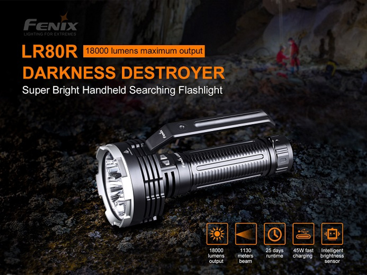 LR80R - Fenix 18,000 Lumen Rechargeable Flashlight