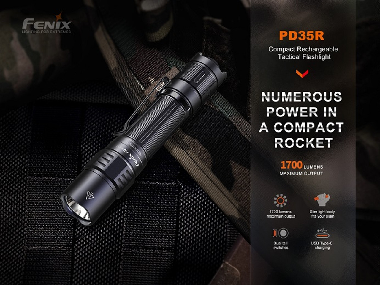 PD35R Rechargeable Flashlight