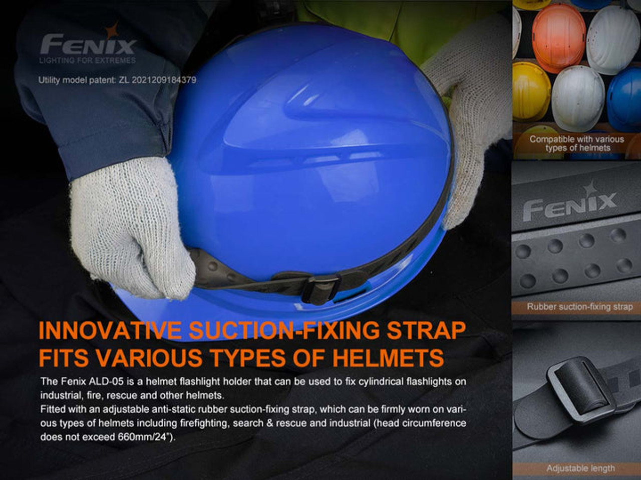 ALD-05 - Fenix  Helmet Flashlight Holder