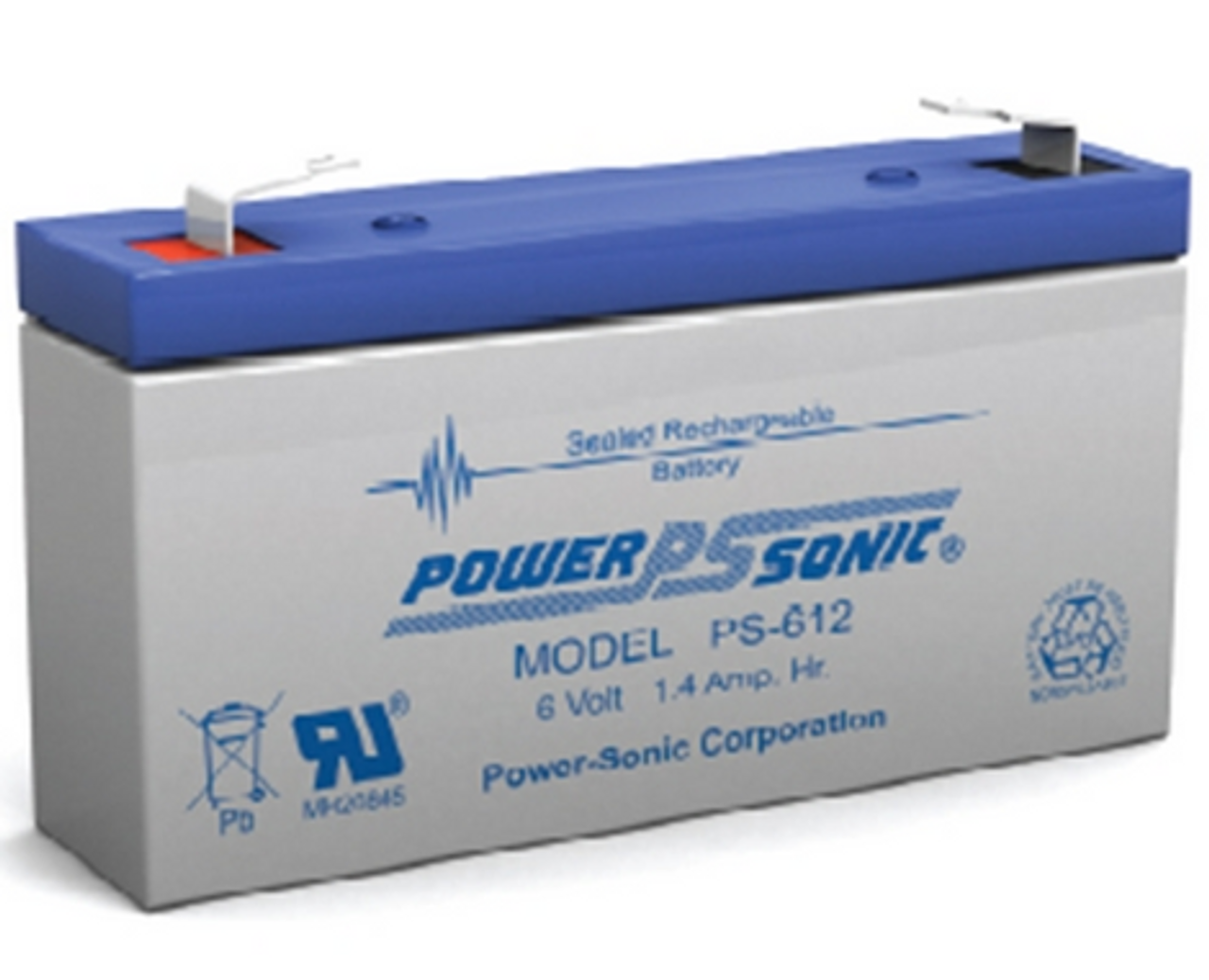 PS-612 F1 - Powersonic 6 Volt - 1.4Ah  SLA Battery F1