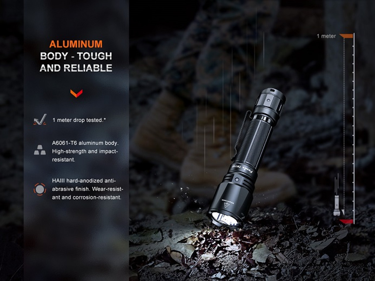 TK11R - Fenix 1600 Lumen Tactical & Duty Rechargeable Flashlight