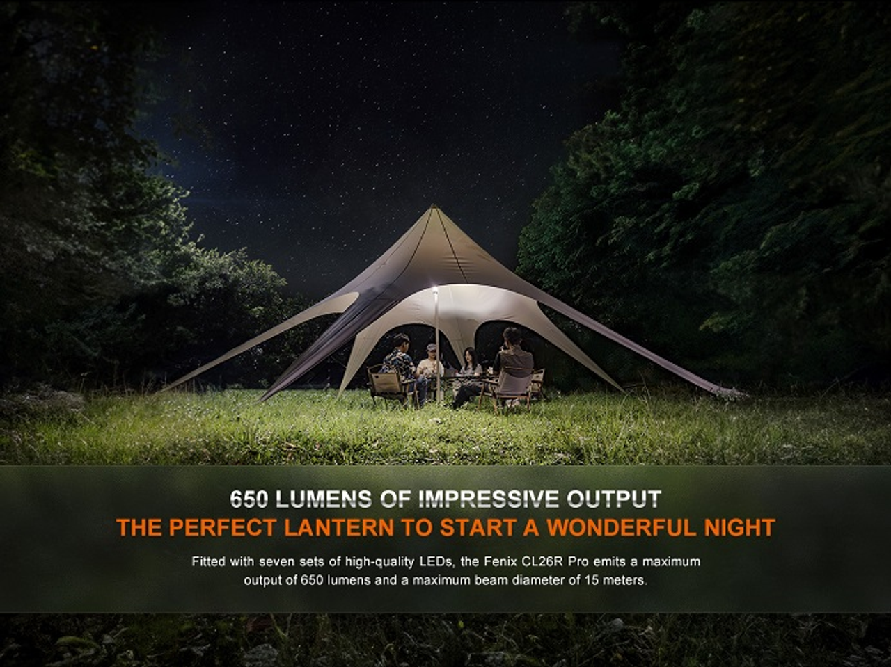 CL26R Pro (Olive Drab) - Fenix 650 Lumen Rechargeable  Camping Lantern,  w/18650