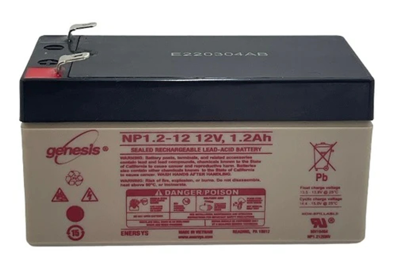 Genesis (Enersys) NP1.2-12 - 12V/1.2AH Sealed Lead Acid Battery