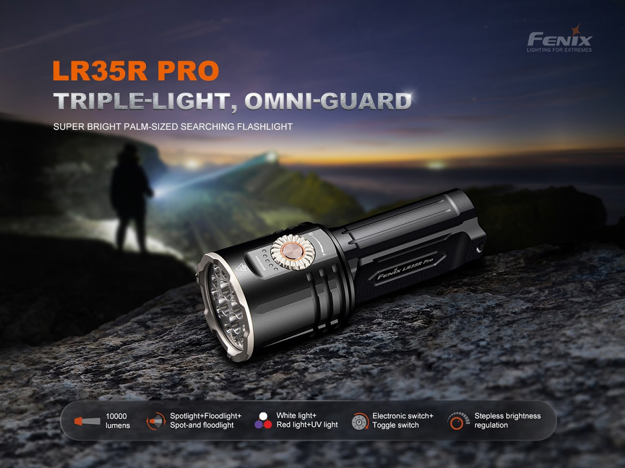 Fenix LR35R Pro PALM-SIZED SEARCHING FLASHLIGHT