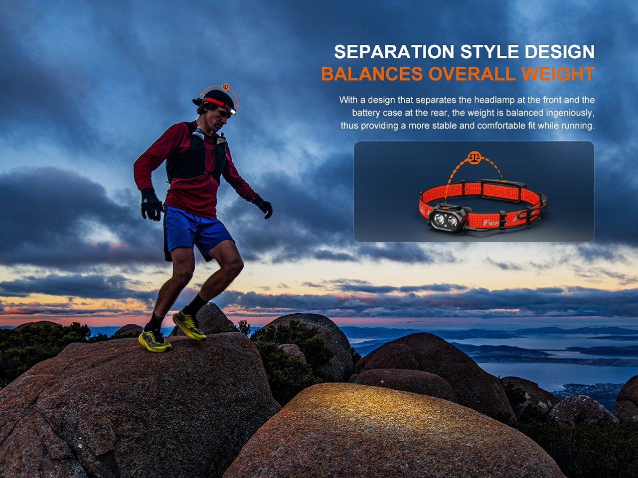 Fenix HP12R-T Separation Style Trail Running Headlamp