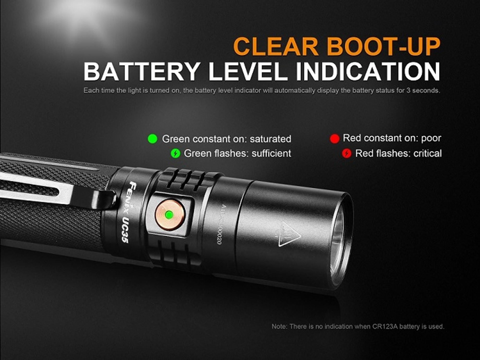 UC35-V2.0 - Fenix 1000 Lumen Rechargeable LED Flashlight