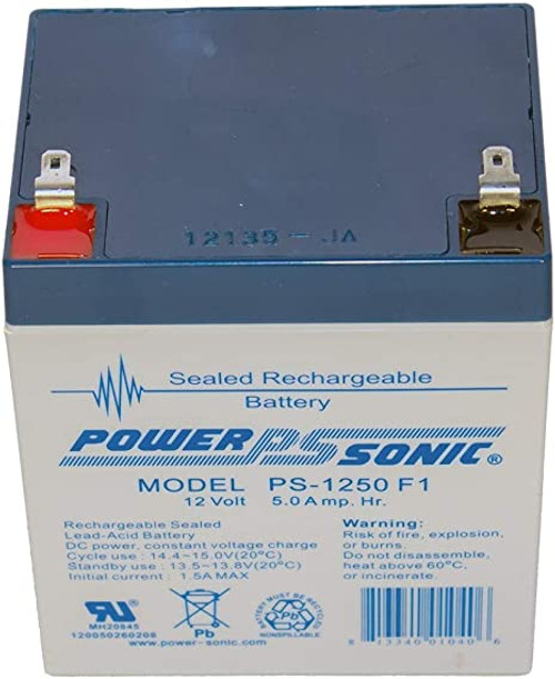 PS-1250 (F1) - Powersonic 12V - 5Ah SLA Battery (F1 Connector)