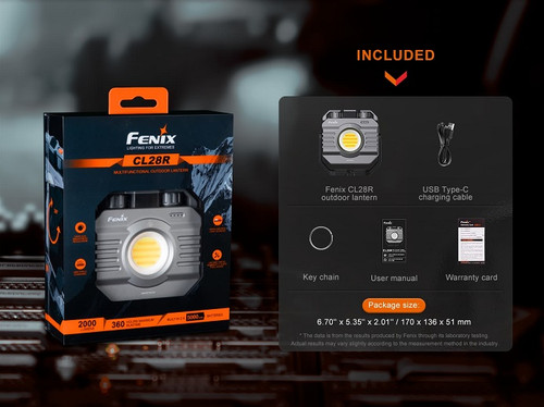  CL28R - Fenix 2000 Lumen Rechargeable Multifunctional Outdoor Lantern