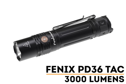 PD36-TAC - Fenix 3000 Lumen Tactical Flashlight. (21700 battery included)