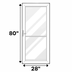 28x80 Retractable Screen Storm Door
