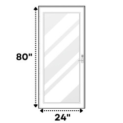 24x80 Interchangeable Glass Storm Door