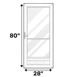 28x80 Partial View Storm Door
