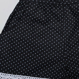 Black Micro-Dot Girls Shorts
