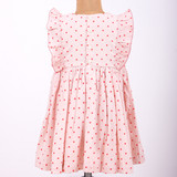 Pastel Pink Heart Print Hand Smock Dress