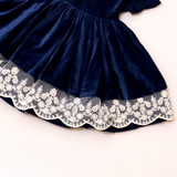 Off-white scalloped lace around the hemline