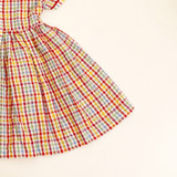 Rainbow Plaid Girls Dress
