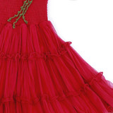 pink ruffled tulle layers