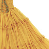 mustard tulle ruffle layers