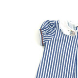 Blue Stripe Baby/Toddler Embroidered Dress [Pre-Order]