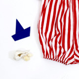 Red & White Stripe Baby Romper [Pre-Order]