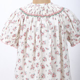 Ivory Rose Floral Smocked Girls' Dress