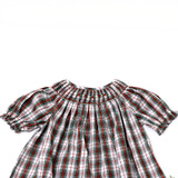 Red & Green Christmas Plaid Bishop Dress