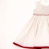 Smocked Dress with Ombre Burgundy Accents [Pre-Order]