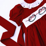 Christmas Red Smocked Girls Dress [Pre-Order]