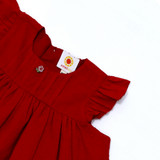 Red Swiss Dot Tiered Ruffle Girls Dress