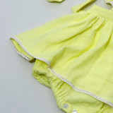 Neon yellow shirred bloomer
