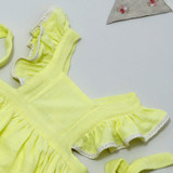 Neon Yellow Organic Skirted Romper [Pre-Order]