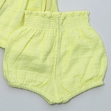 Neon yellow soft shirred bloomers