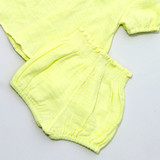 Neon yellow shirred bloomer