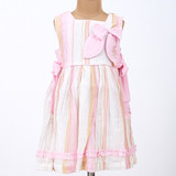 blush lurex hand-embroidered dress