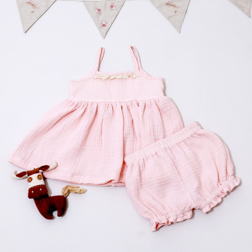 Organic Muslin Baby Tunic & Bloomer Set