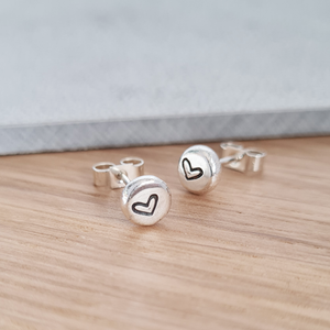 Sterling Silver Mini Heart Stud Earrings Sterling Silver Mini Heart Stud Earrings