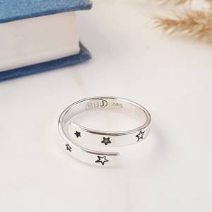 Sterling Silver Celestial Star Ring Sterling Silver Celestial Star Ring